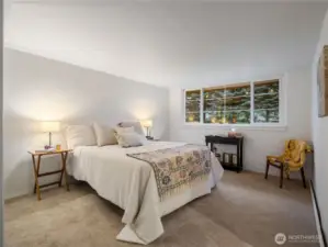 Wake up with a view of the back yard.