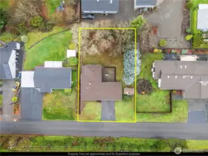 Aerial photo #2. Boundary outline for illustrative purposes only.