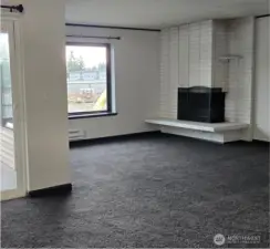 living room and Fireplace