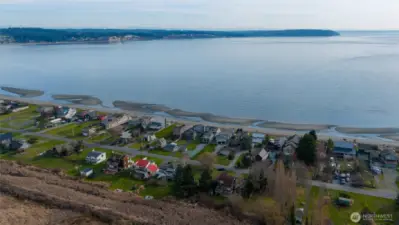 Aerial of Useless Bay Shore Avenue
