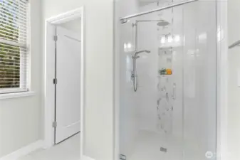 Oversized shower and water closet