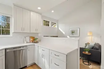 All new 'to the ceiling' cabinets for great storage - soft close drawers and brand new 'everything'!