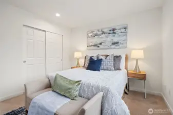 2nd Upstairs bedroom - all fresh and ready to move in.