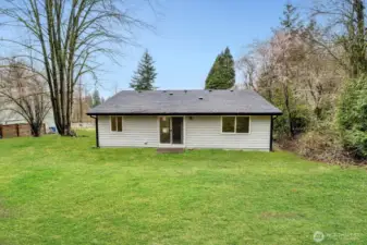 Enhanced grass to illustrate possible landscapng options.