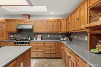 Viking range and generous prep space