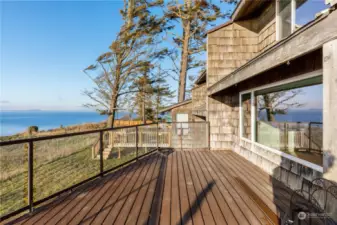 Nice newer deck and railing.  Made for the View