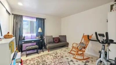 Versatile bedroom upstairs that can easily transform into a guest bedroom, playroom, or whatever you may need!