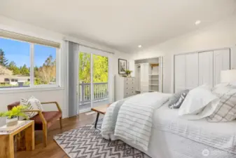 Primary suite with private balcony