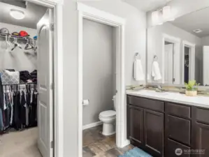 double vanity and walk in closet