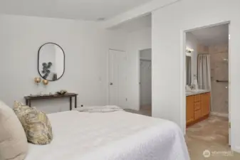 Primary with private bath & extra-large walkin closet