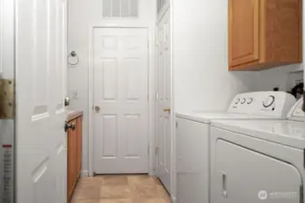 Laundry with full size washer and dryer