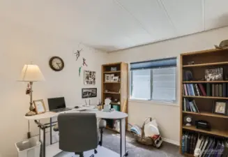 Guest room being used as a den