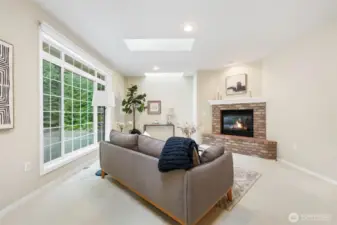 Living room with access to the patio