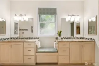 Double Vanities and plenty of storage