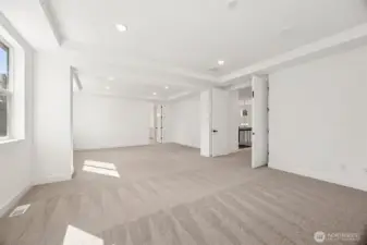 Large Primary Bedroom with Retreat  Photos are of another home in the community- finishes will vary.