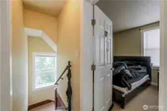 Unit B top of the stairs