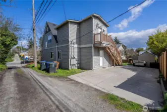 Alley side of the duplex