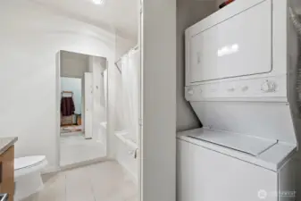 Easy access laundry area.