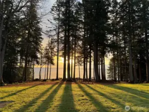 Sunrise over the water