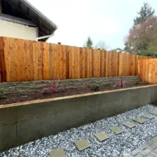 lovely gardening bed in the back