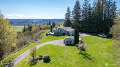 Sprawling 5 acres with gorgeous unobstructed views.