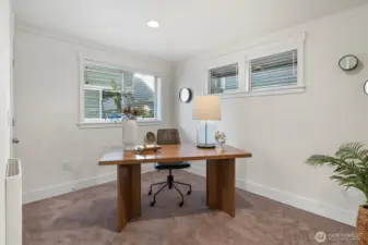 Main floor bedroom or flex as an office or home gym