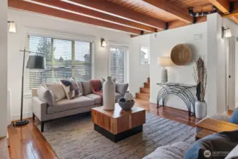 Extra large window with southern exposure lets in loads of light