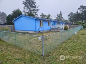 Fully fenced with privacy fence in back yard.