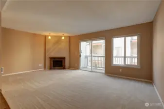 Large, open space living room w/ natural light