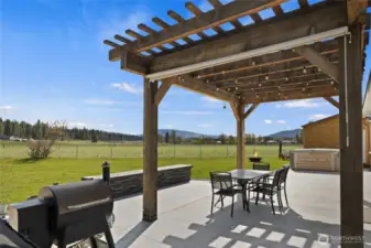 Spacious back patio