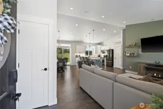 Entryway into the open concept living space.
