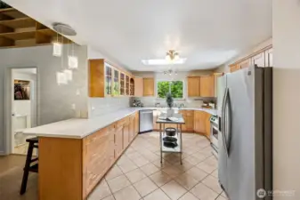 2nd Home - Spacious kitchen with eating bar.