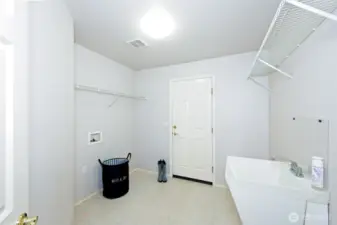Laundry room / mudroom on the main floor.