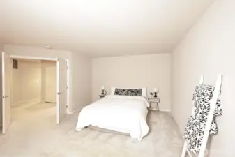 Primary suite on the second floor with double door.