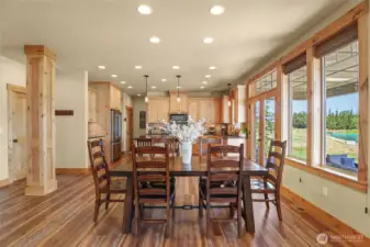 dining room, LVP floors