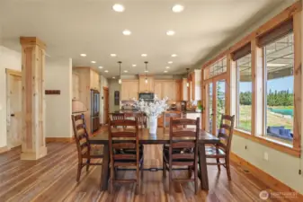 dining room, LVP floors