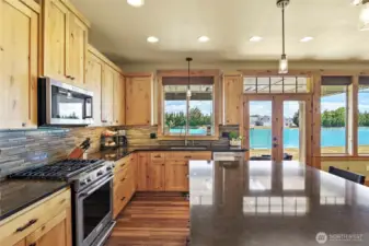 Kitchen - solid alder cabinets