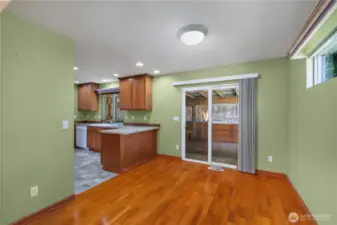 Eat-in kitchen.