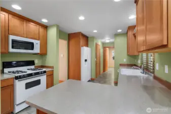 Bright kitchen.