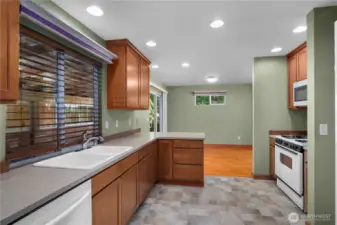 Good counter space.