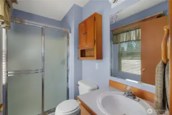 3/4 bath for the primary.