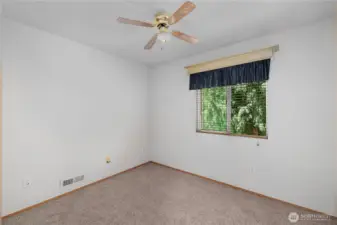 2nd BR - with a ceiling fan.