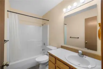 Hall bath up - fresh paint.