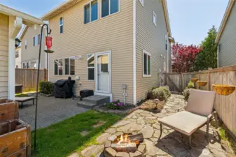 Fully-fenced Backyard with Firepit