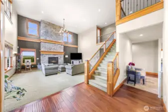 Right inside the formal entry the home opens up