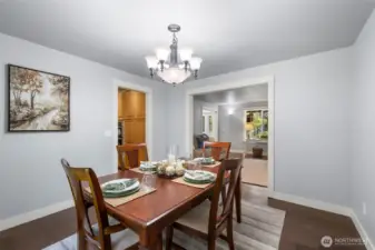Versatile space that works beautifully as a formal dining room, home office, playroom, or another living area.