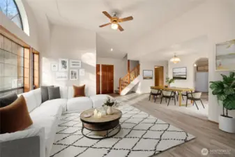 Living Room & Dining Room *Digitally Staged