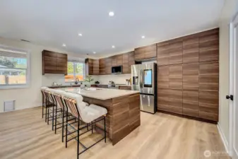Kitchen with updated cabinets and countertop