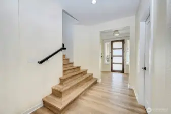 LVP flooring throughout, even on the staircase