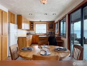 Dining room and Kitchen off deck with views